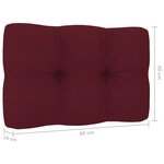 vidaXL Chaise de jardin avec coussins bordeaux Bois de pin imprégné