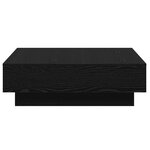 vidaXL Table Basse Bois Noir Bois d'ingénierie 90 x 90 x 28 cm