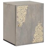 vidaXL Armoire murale de salle de bain avec porte Gris 38 x 33 x 48 cm