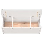 vidaXL Banc Blanc 110x41x76 5 cm Bois de pin massif