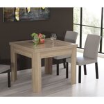 NUORI - Table a manger extensible - 6-8 personnes - Style contemporain - Décor chene - L 96-190 x l 95 cm