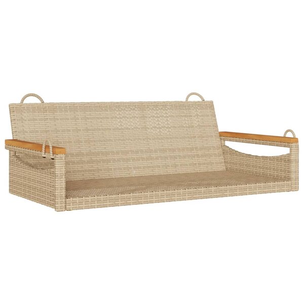 vidaXL Balancelle beige 109x62x40 cm résine tressée