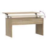 vidaXL Table basse Chêne sonoma 102x50 5x52 5 cm Bois d'ingénierie