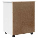 vidaXL Armoire roulante avec tiroirs MOSS blanc bois de pin solide