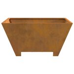 vidaXL Braise Marron 60 x 60 x 30 cm Acier résistant aux intempéries
