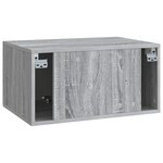 vidaXL Meuble TV mural Sonoma gris 59 5 x 41 x 30 cm Bois d'ingénierie