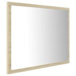 vidaXL Miroir LED de salle de bain Chêne sonoma 60x8 5x37 cm Acrylique