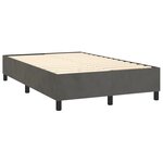 vidaXL Sommier à lattes de lit matelas et LED Gris foncé 120x200 cm