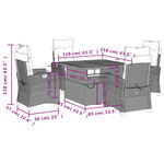 vidaXL Ensemble à manger de jardin avec coussins 5Pièces Beige poly rotin