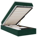 vidaXL Cadre de lit ottoman avec matelas vert foncé 90x200 cm velours