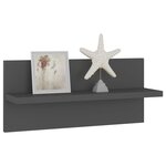 vidaXL Étagères murales 4 Pièces gris 40x11 5x18 cm bois d'ingénierie