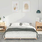 vidaXL Cadre de lit surélevé Marron 160 x 220 cm Bois massif en pin