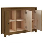 vidaXL Buffet Marron miel 100x35x74 cm Bois massif de pin