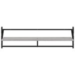 vidaXL Étagères murales avec barres 2 Pièces sonoma gris 100x25x30 cm
