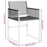 vidaXL Chaises de jardin lot de 4 noir résine tressée