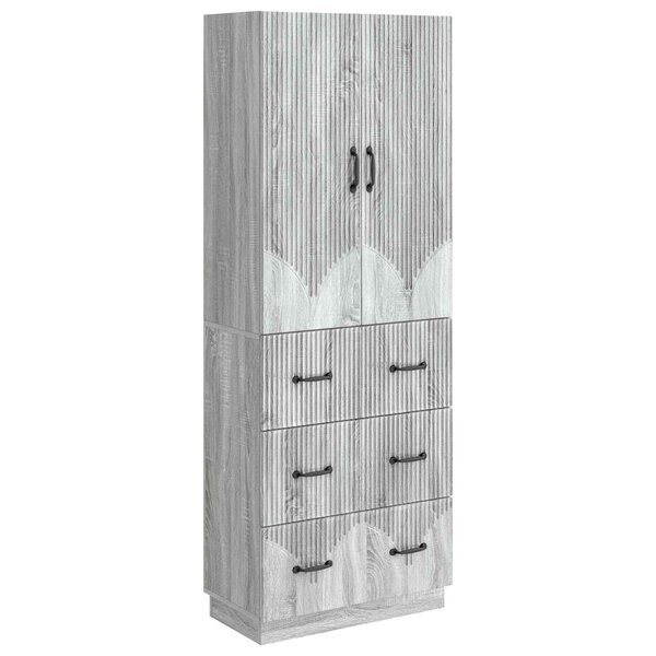 vidaXL Ensemble de Meubles 2 Pièces Sonoma gris 66 x 34 5 x 87 cm