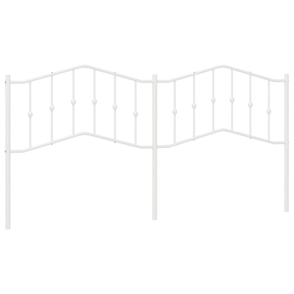 vidaXL Tête de lit métal blanc 193 cm