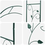 vidaXL Arche de jardin Floral Vert 115 x 37 x 231 cm