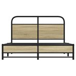 vidaXL Cadre de lit sans matelas 120x200 cm chêne sonoma