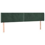 vidaXL Tête de lit à LED Vert foncé 183x16x78/88 cm Velours