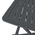 vidaXL Ensemble de bistro pliable 3 Pièces Plastique Anthracite