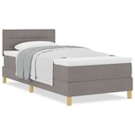 vidaXL Lit avec sommier et matelas taupe 80x200 cm tissu