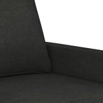 vidaXL Ensemble de canapés 3 Pièces avec coussins Noir Tissu