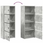 vidaXL Bibliothèque gris béton 40x24x102 cm bois d'ingénierie