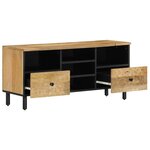 vidaXL Meuble TV 100x33x46 cm bois massif de manguier