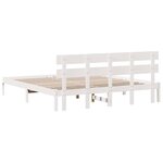 vidaXL Cadre de lit Blanc 180 x 200 cm Bois de pin massif