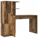 vidaXL Bureau avec rangement 2 Pièces Bois Ancien Bois d'ingénierie