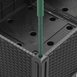 vidaXL Jardinière avec treillis noir 200x160x142 5 cm PP