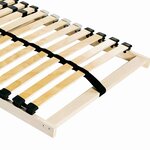 vidaXL Sommier à lattes Marron 90 x 190 cm Bois de hêtre massif