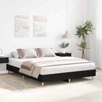 vidaXL Cadre de lit Chêne noir 150 x 200 cm Bois d'ingénierie