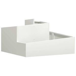 vidaXL Cache-pot de jardin Blanc 80 x 80 x 50 cm Acier laminé à froid