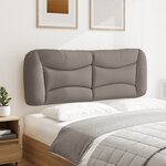 vidaXL Coussin de tête de lit taupe 120 cm tissu