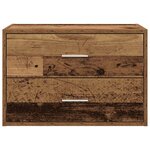 vidaXL Armoire avec 2 tiroirs vieux bois 60x31x40 cm bois d'ingénierie