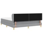vidaXL Lit à Ressorts avec Matelas Crème 90x200 cm Tissu Gris clair