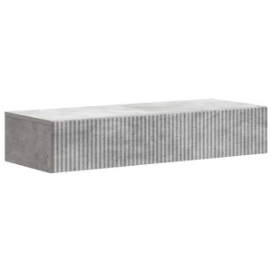 vidaXL Table d'appoint murale Gris béton 87 5 x 34 5 x 17 cm