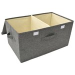 vidaXL Boîtes de rangement 2 Pièces Tissu 50x30x25 cm Anthracite