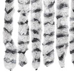 vidaXL Rideau anti-mouches gris clair et gris foncé 90x200 cm chenille