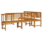 vidaXL Ensemble de banc de jardin 4 Pièces Marron Bois d'acacia massif
