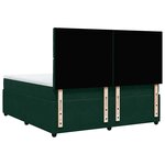 vidaXL Sommier à lattes de lit et matelas Vert foncé 180x200cm Velours
