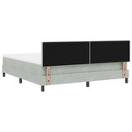 Lit Box Spring vidaXL avec Matelas Gris Clair Super King Velours