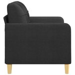 vidaXL Canapé à 2 places Noir 120 cm Tissu