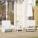 vidaXL Chaises de jardin lot de 2 blanc 60x64x70 5 cm bois massif pin