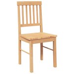 vidaXL Chaises à manger 2 Pièces bois massif caoutchouc