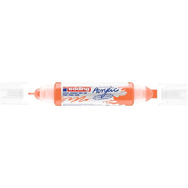 Marqueur acryl 3d dble pointe 5400 Orange fluOrescent 2-3 mm  5-10 mm EDDING