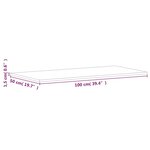 vidaXL Dessus de table 100x50x1 5cm rectangulaire bois massif de hêtre