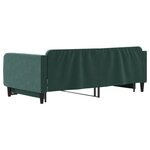 vidaXL Lit de jour avec gigogne sans matelas vert foncé 100x200 cm